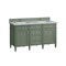 James Martin Vanities Brittany 60in Double Vanity, Smokey Celadon w/ 3 CM Carrara Marble Top 650-V60D-SC-3CAR - alternate 7